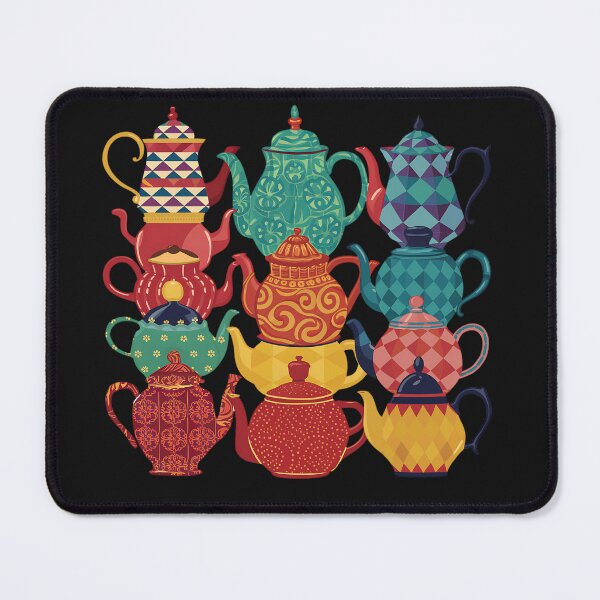 Item preview, Colorful Collection of Decorative Teapots, Tea Lovers	 designed and sold by TrendyGraphTees.