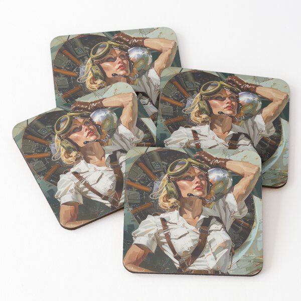 Item preview, Adventure-Ready Female Pilot Illustration designed and sold by Retrocranio.