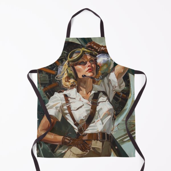 Item preview, Adventure-Ready Female Pilot Illustration designed and sold by Retrocranio.