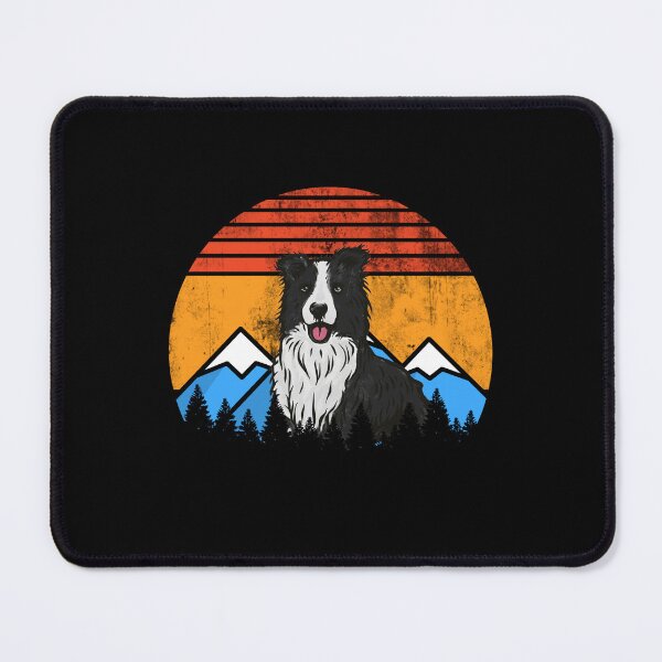 Item preview, Vintage Sunset Mountains and Forest Border Collie Retro Dog Distressed Gift designed and sold by Guarddogdrive.