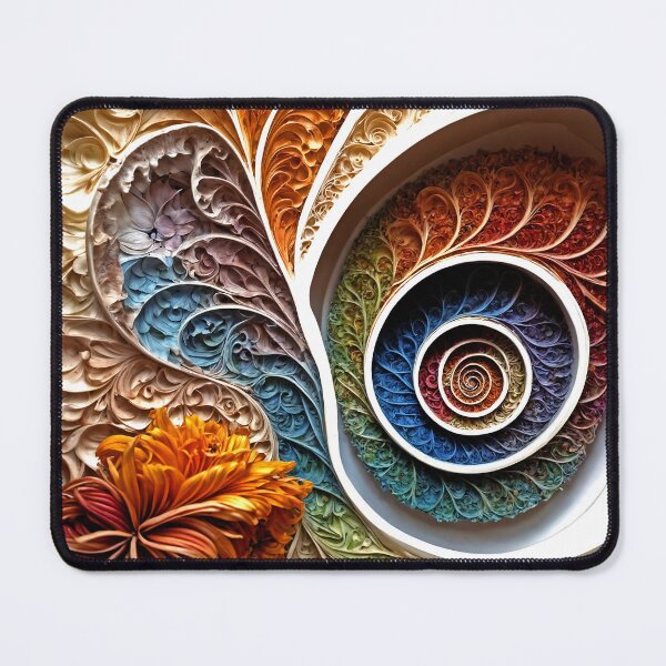 Item preview, Vibrant Paper Art Fractal Pattern designed and sold by leftylee.
