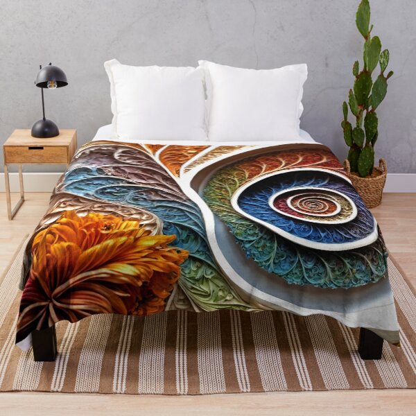 Item preview, Vibrant Paper Art Fractal Pattern designed and sold by leftylee.