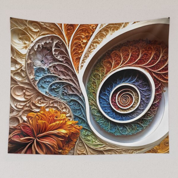 Item preview, Vibrant Paper Art Fractal Pattern designed and sold by leftylee.