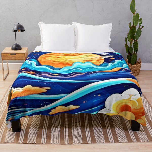 Item preview, Galactic Art: Waves, Planets, and Cartoon Stars designed and sold by Health And Fitness Posts e-Store.