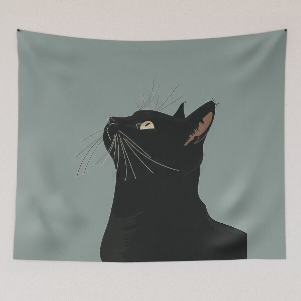 Item preview, Minimalist Black Cat Artwork designed and sold by Retrocranio.