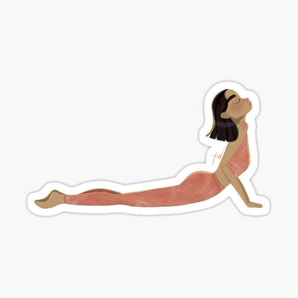 Bhujangasana Girl Pegatina