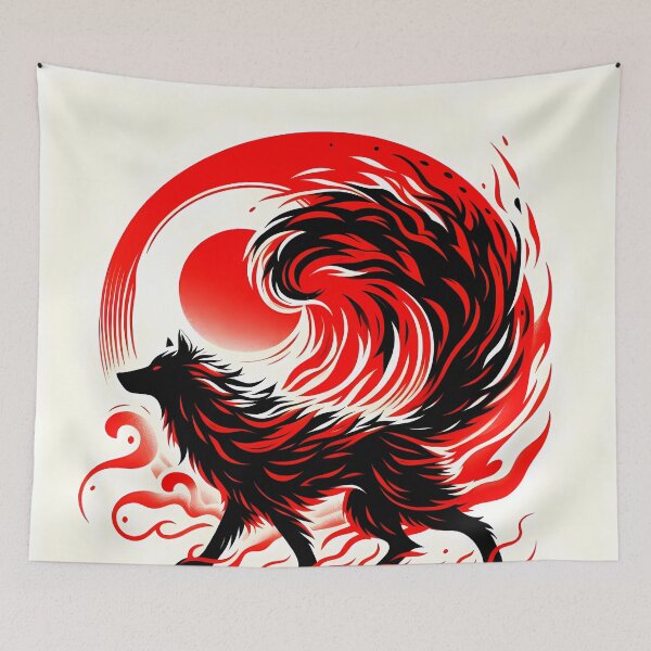Item preview, Lava Fire Wolf, Ai Generated Art  designed and sold by ACC .