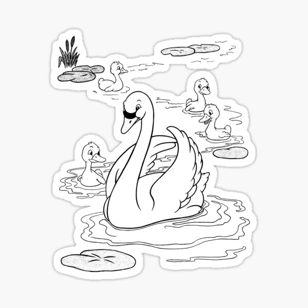 Vista previa del artículo con la obra «El patito feo y su familia.», diseñado y vendido por Atropa Parcae.