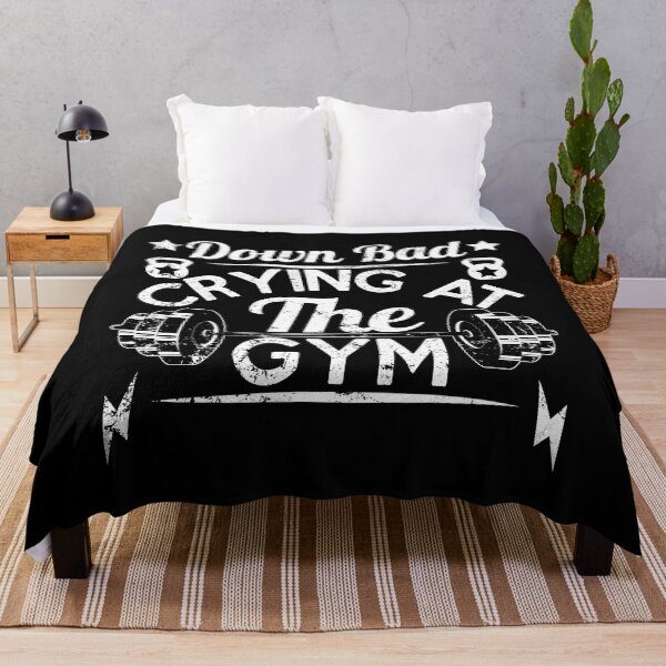 Item preview, Down Bad Crying At The GYM Workout Training Fitness designed and sold by wtfbba.
