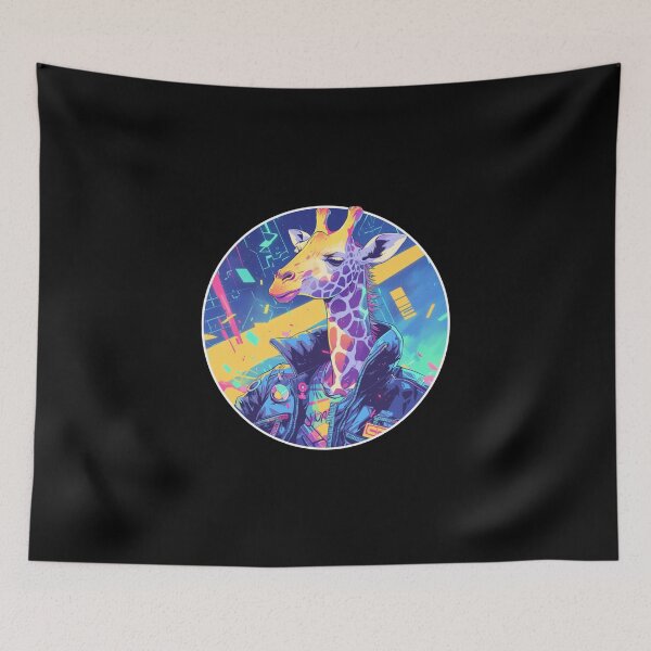 Item preview, Cyber Giraffe // Aesthetic Giraffe // Cool Animal // Cyber Animal // Future Animal Art // Animal Warrior // Animal Cute Art // Gaming Aesthetic stickers designed and sold by SMARTKIT  DESIGNAGENCY.