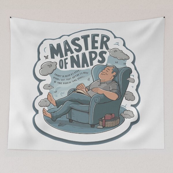 Item preview, Master of Naps: Father's Day Illustration Tribute to Dad's Relaxation Skills designed and sold by HahaHandlesHub.