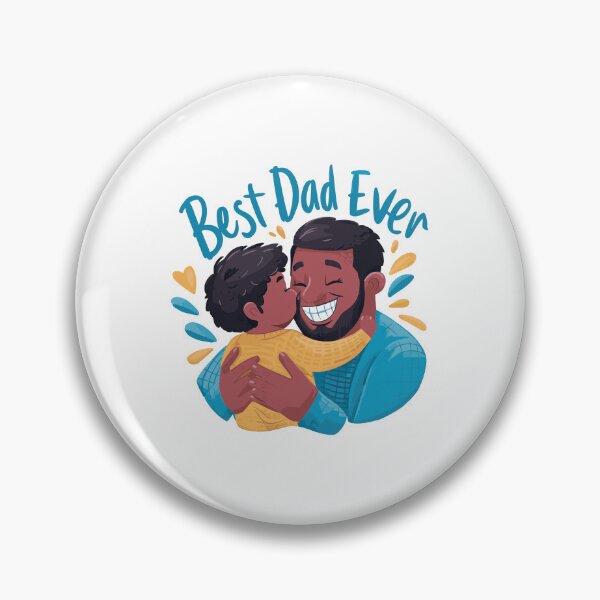 Item preview, Best Dad Ever: Heartwarming Father-Child Sticker Tribute - Father's Day Illustration designed and sold by HahaHandlesHub.