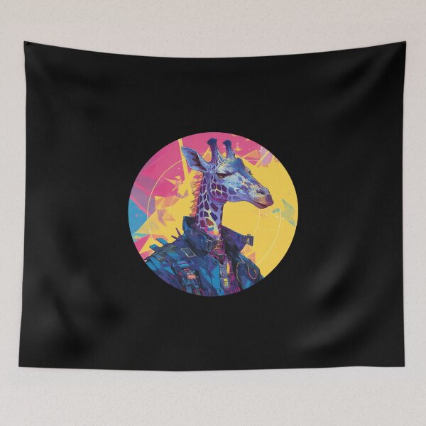 Item preview, Cyber Giraffe // Aesthetic Giraffe // Cool Animal // Cyber Animal // Future Animal Art // Animal Warrior // Animal Cute Art // Gaming Aesthetic stickers designed and sold by SMARTKIT  DESIGNAGENCY.