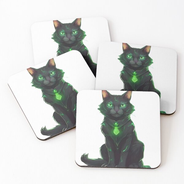 Item preview, Cool necromancer magic cat designed and sold by Merchattack.