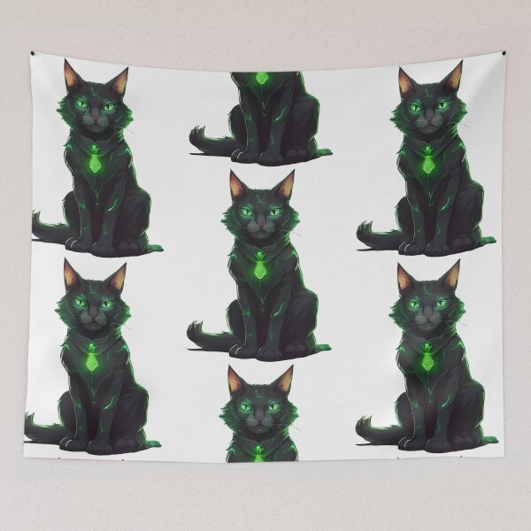 Item preview, Cool necromancer magic cat designed and sold by Merchattack.