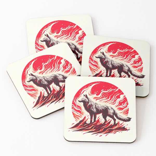 Item preview, Lava Fire Wolf, Ai Generated Art  designed and sold by ACC .