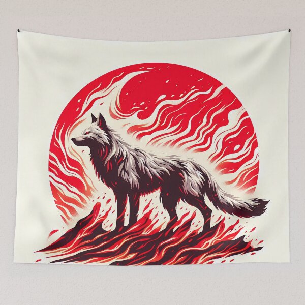 Item preview, Lava Fire Wolf, Ai Generated Art  designed and sold by ACC .