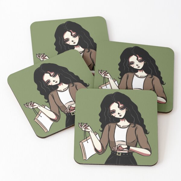 Item preview, Brunette girl dressed in business clothes, holding a handbag designed and sold by animeshki.