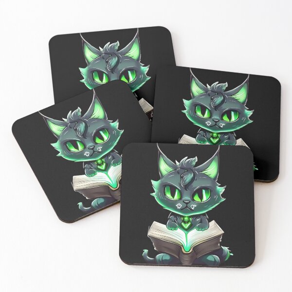 Item preview, Cool necromancer magic cat designed and sold by Merchattack.