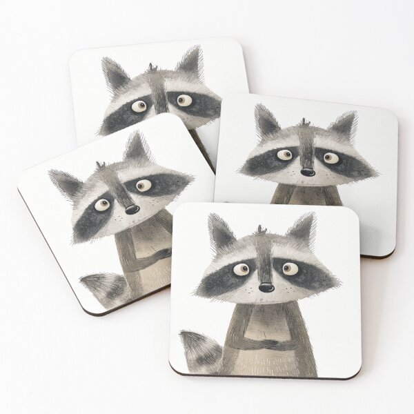 Item preview, Curious Raccoon Portrait Illustration with Expressive Eyes designed and sold by Retrocranio.