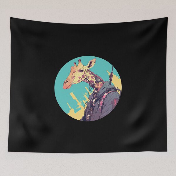 Item preview, Cyber Giraffe // Aesthetic Giraffe // Cool Animal // Cyber Animal // Future Animal Art // Animal Warrior // Animal Cute Art // Gaming Aesthetic stickers designed and sold by SMARTKIT  DESIGNAGENCY.