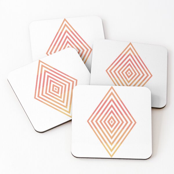 Item preview, A Few Past Dawn - Light Orange to White Diamond Gradient Art Print designed and sold by Justin Pierce.