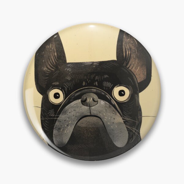 Item preview, Inquisitive French Bulldog in Golden Field Illustration designed and sold by Retrocranio.