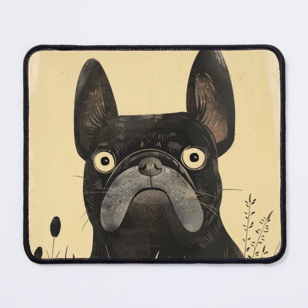 Item preview, Inquisitive French Bulldog in Golden Field Illustration designed and sold by Retrocranio.