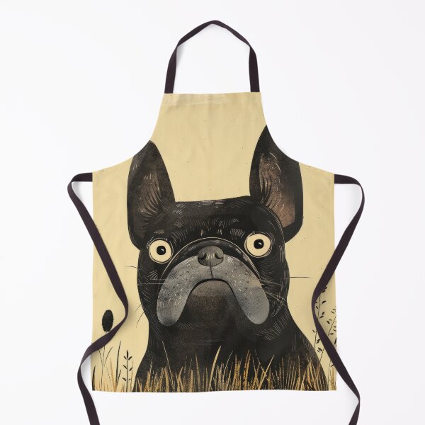 Item preview, Inquisitive French Bulldog in Golden Field Illustration designed and sold by Retrocranio.