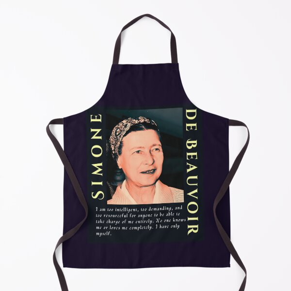 Item preview, Simone de Beauvoir portrait and quote: I am too intelligent, too demanding, and too resourceful for anyone to be able to take charge of me entirely. designed and sold by artbleed.