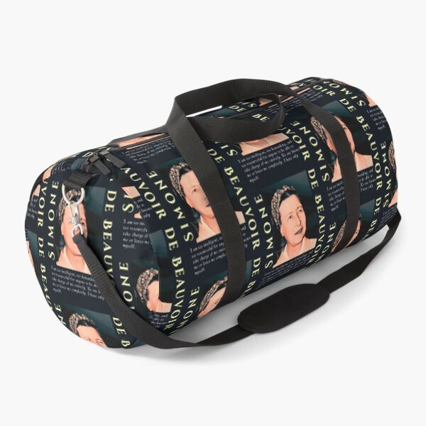 Item preview, Simone de Beauvoir portrait and quote: I am too intelligent, too demanding, and too resourceful for anyone to be able to take charge of me entirely. designed and sold by artbleed.