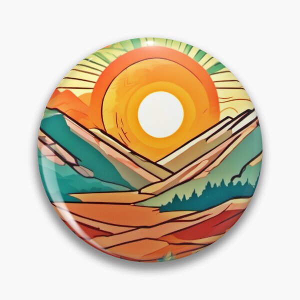 Item preview, Sunset Peaks: Pine Tip Cartoon designed and sold by Health And Fitness Posts e-Store.