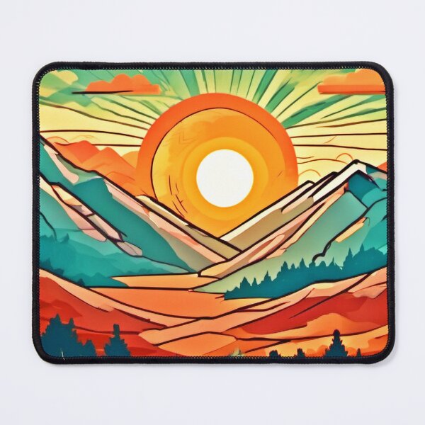 Item preview, Sunset Peaks: Pine Tip Cartoon designed and sold by Health And Fitness Posts e-Store.