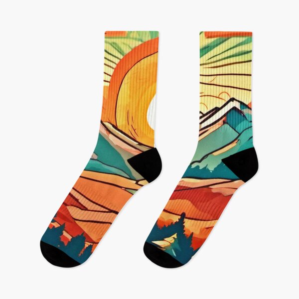 Item preview, Sunset Peaks: Pine Tip Cartoon designed and sold by Health And Fitness Posts e-Store.