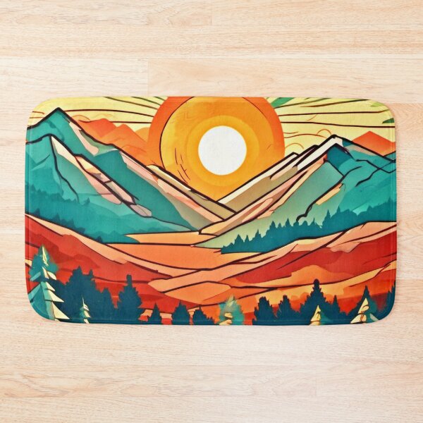 Item preview, Sunset Peaks: Pine Tip Cartoon designed and sold by Health And Fitness Posts e-Store.
