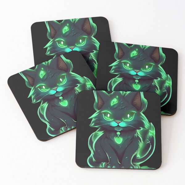 Item preview, Cool necromancer magic cat designed and sold by Merchattack.