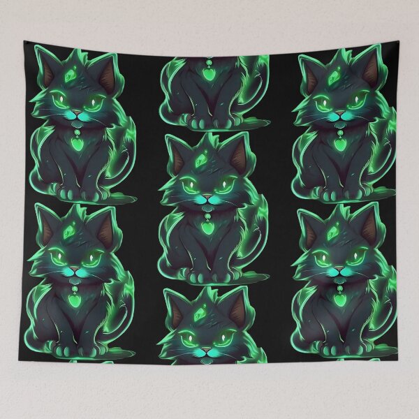 Item preview, Cool necromancer magic cat designed and sold by Merchattack.