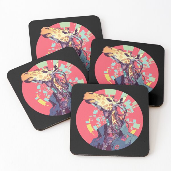 Item preview, Cyber Giraffe // Aesthetic Giraffe // Cool Animal // Cyber Animal // Future Animal Art // Animal Warrior // Animal Cute Art // Gaming Aesthetic stickers designed and sold by SMARTKIT  DESIGNAGENCY.