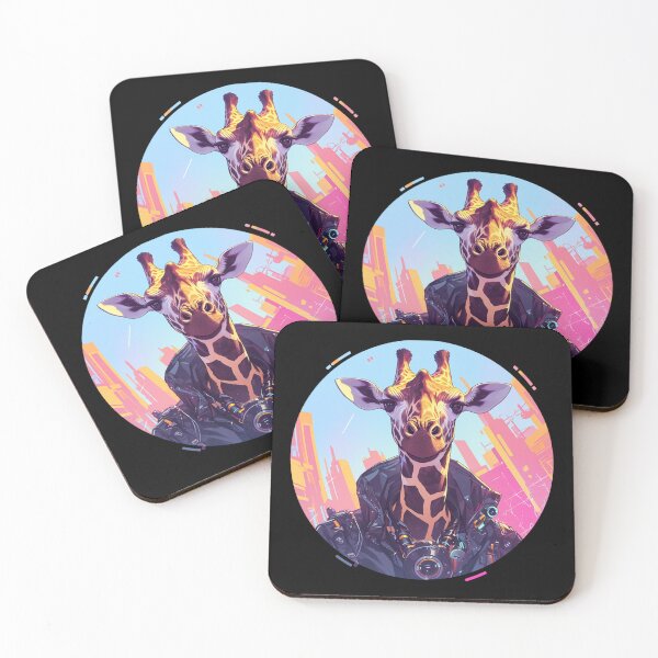 Item preview, Cyber Giraffe // Aesthetic Giraffe // Cool Animal // Cyber Animal // Future Animal Art // Animal Warrior // Animal Cute Art // Gaming Aesthetic stickers designed and sold by SMARTKIT  DESIGNAGENCY.