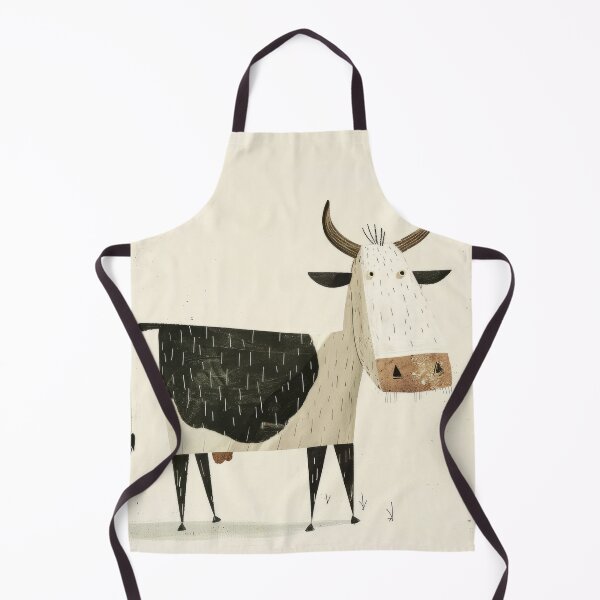 Item preview, Stylized Illustration of a Speckled Cow with Golden Horns designed and sold by Retrocranio.