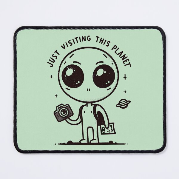 Item preview, Cute cartoon Alien Tourist. designed and sold by Unitepeople.