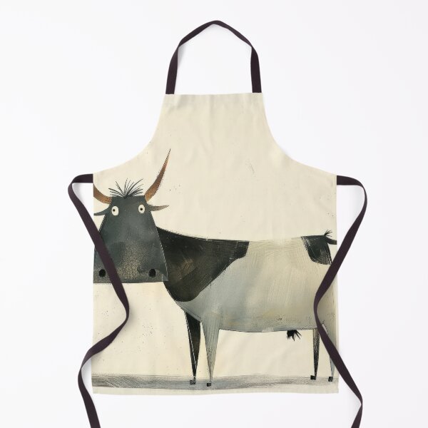 Item preview, Quirky Illustrated Cow with a Humorous Expression designed and sold by Retrocranio.