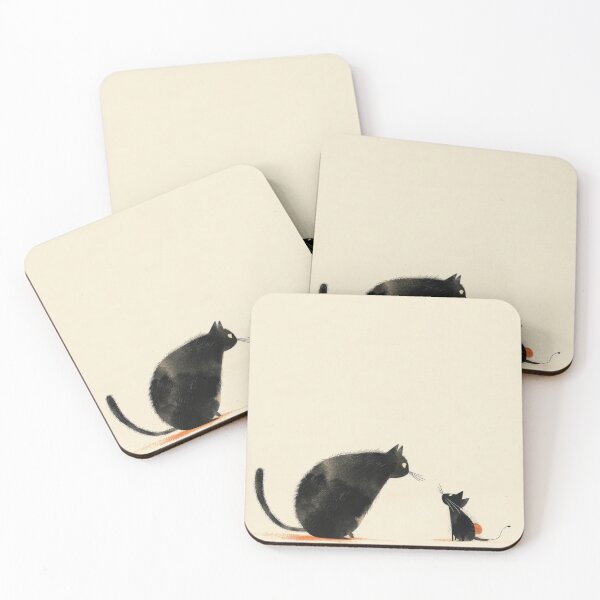 Item preview, A Tale of Two Tails: Black Cat and Kitten Encounter designed and sold by Retrocranio.