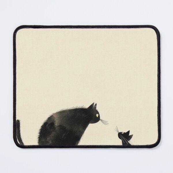 Item preview, A Tale of Two Tails: Black Cat and Kitten Encounter designed and sold by Retrocranio.