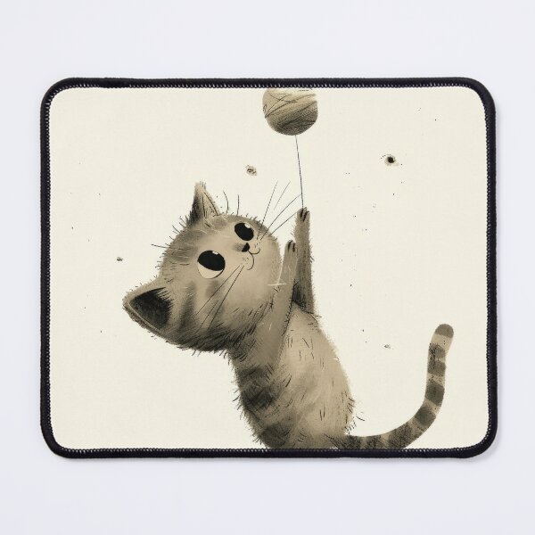 Item preview, Whiskered Wonders: Kitten's Playtime with a Ball of Yarn designed and sold by Retrocranio.
