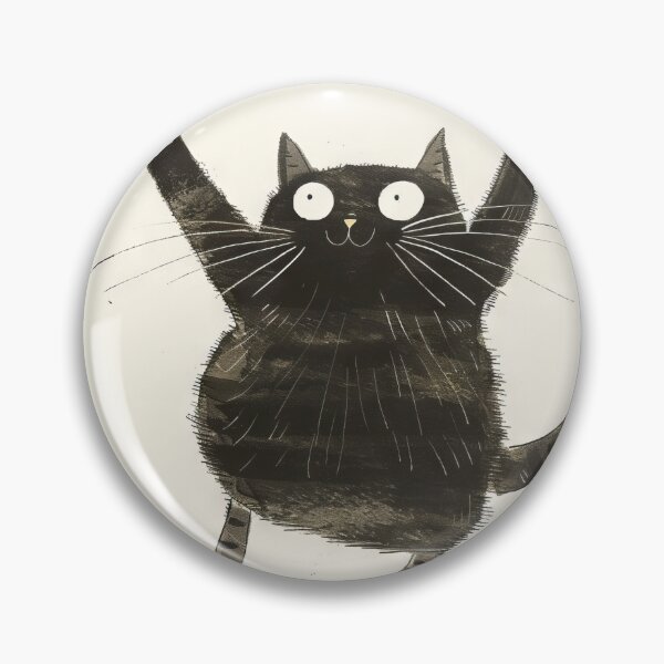 Item preview, Euphoric Flight: Black Cat Soaring with Joy designed and sold by Retrocranio.