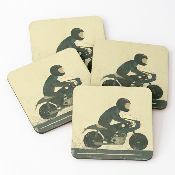 Item preview, Speed Seeker: Vintage Motorcycle Ride Illustration designed and sold by Retrocranio.