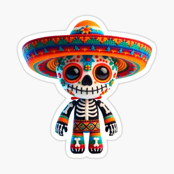 Item preview, Skeleton Amigurumi Cinco de Mayo Mexican Celebration designed and sold by SeGoArtDesign.