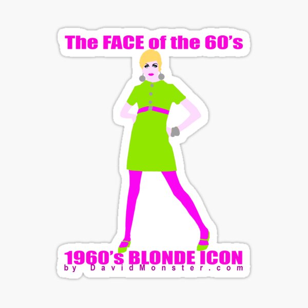 The Face of the 60's Silhouette Sticker