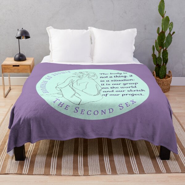 Item preview, Simone de Beauvoir quote: The body is not a thing, it is a situation: it is our grasp on the world and our sketch of our project designed and sold by artbleed.